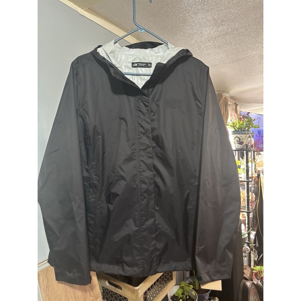 The North Face Venture 2 Women’s Jacket Black Hooded Rain Coat XXL